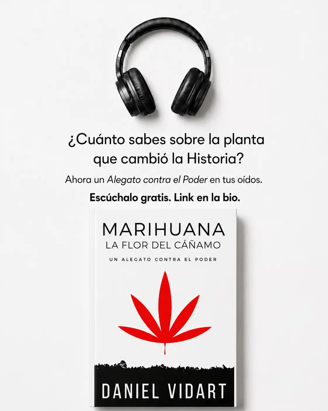 Portada del audiolibro Marihuana, la flor del cáñamo, de Daniel Vidart